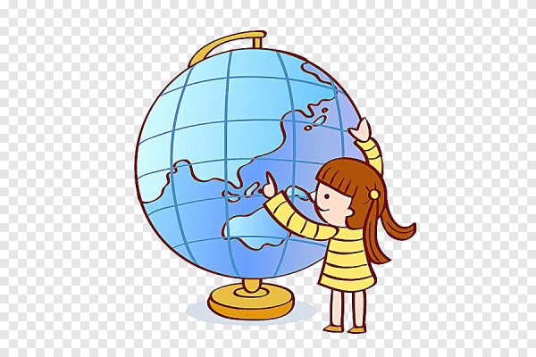 Дети на фоне земного шара