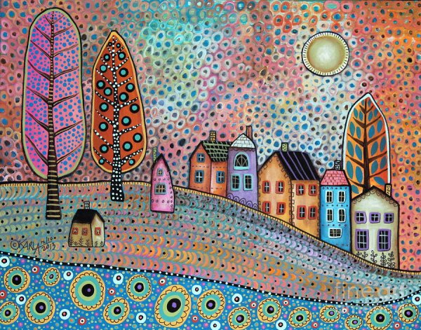 Пейзаж фломастерами