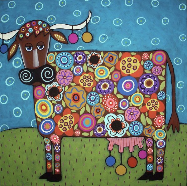 Карла Жерар наивная живопись кошки