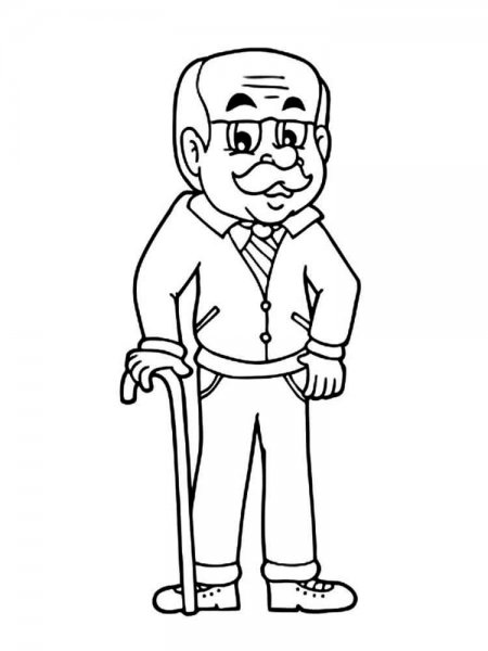 Дедушка рисунок