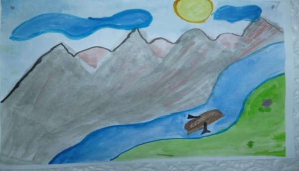 Рисунок детский на тему Томь