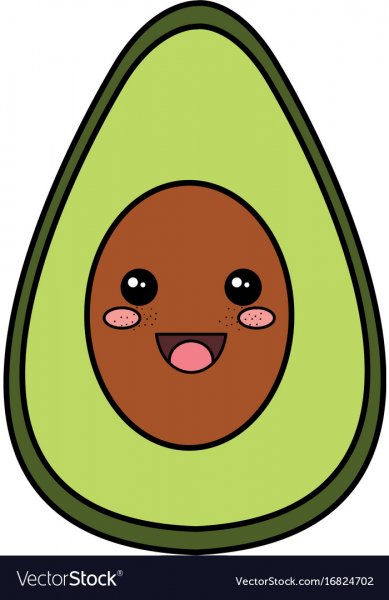 Авокадо мультяшное