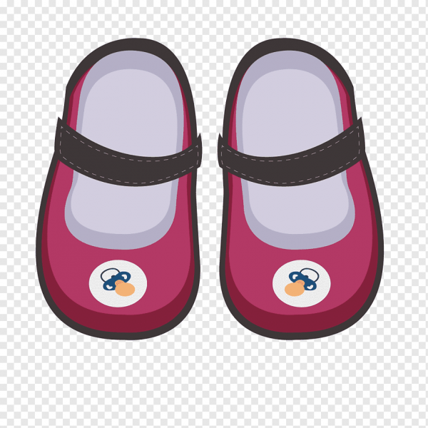 Детская обувь на прозрачном фоне