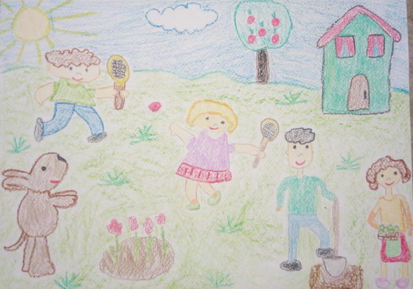 Рисование моя семья для детей