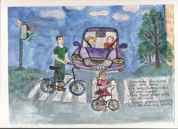 Рисование на тему велосипед