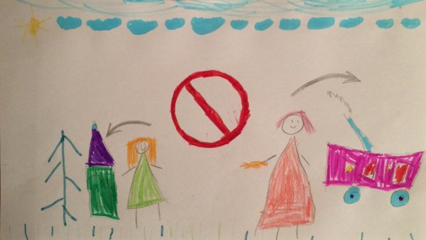 Детский негативный рисунок