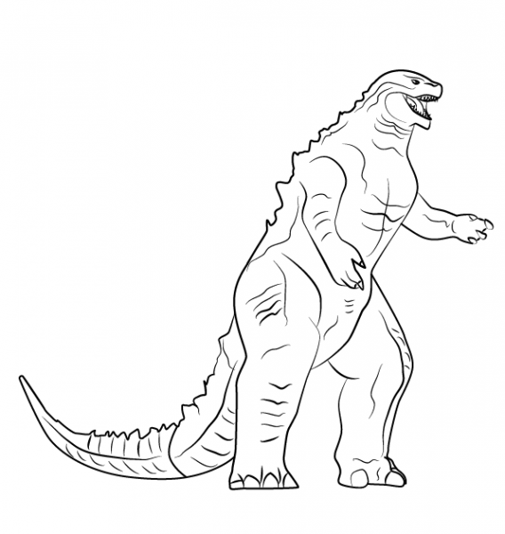 Разукрашки Годзилла