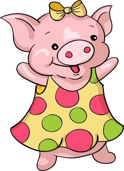 Веселый поросенок