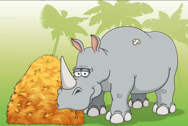 Носорог рисунок