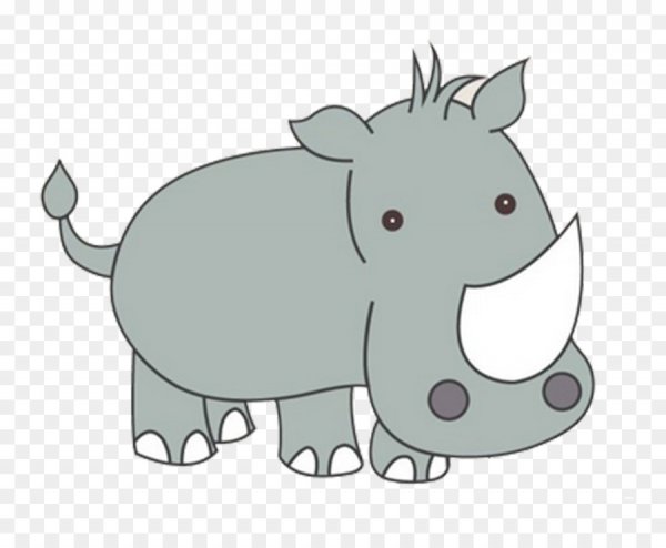 Изображение носорога для детей