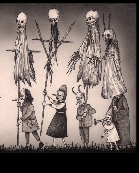 Ужасный монстр рисунок