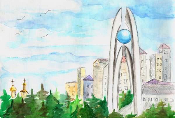 Природа Когалыма рисунок детский