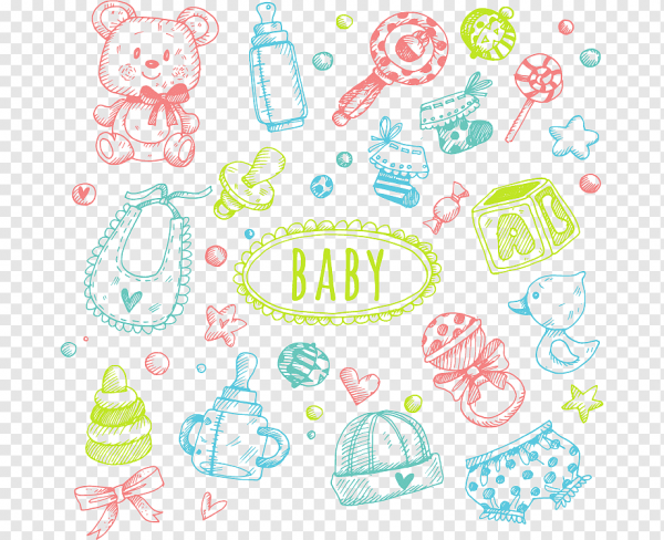 Одежда для новорожденных векторный клипарт