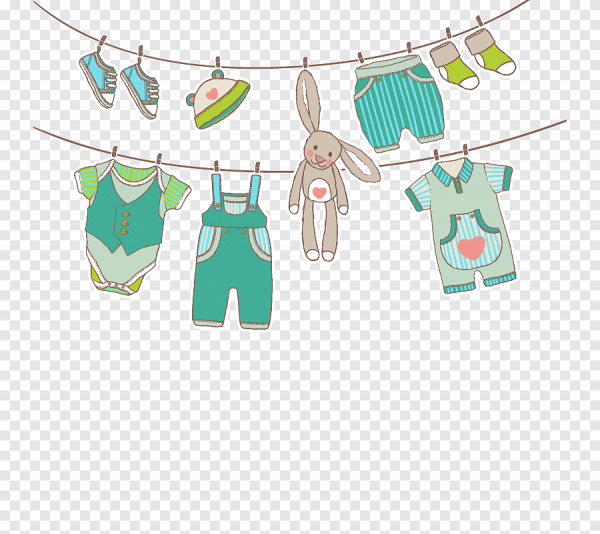 Детская одежда на веревке