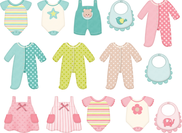 Нарисованная одежда для новорожденных