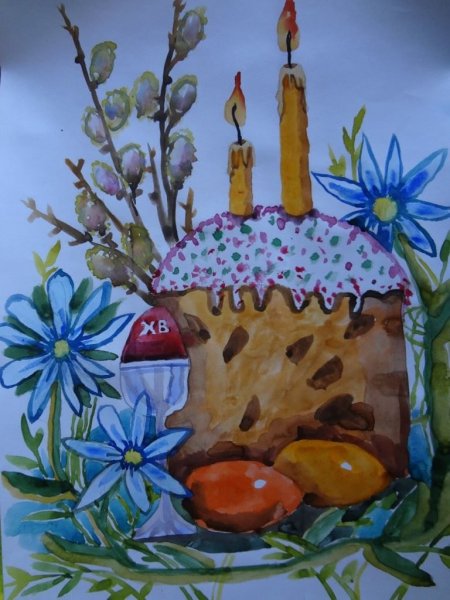Детские пасхальные рисунки