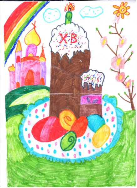 Детские рисунки на пасхальную тему