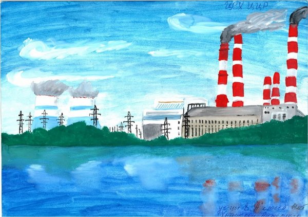 Завод рисунок