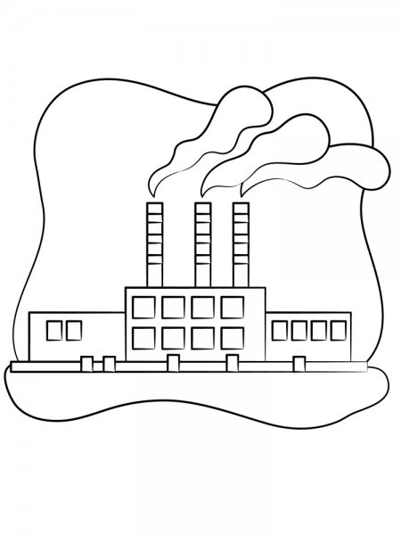 Раскраска фабрика