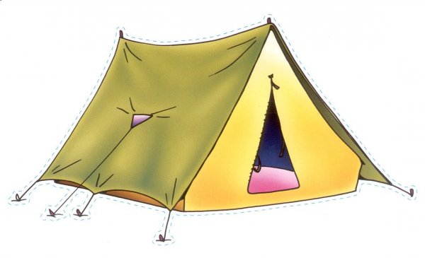 Нарисовать палатку