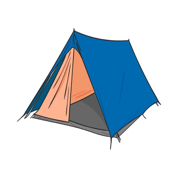 Нарисовать палатку