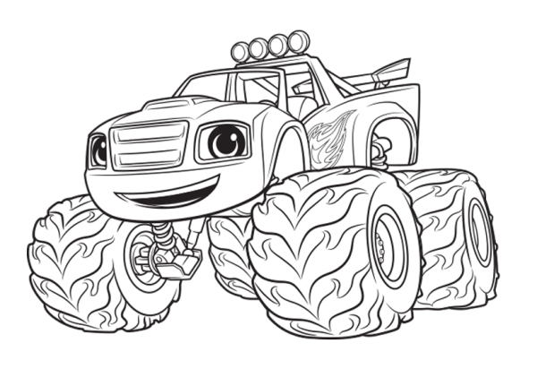 Монстер трак Вспыш раскраска