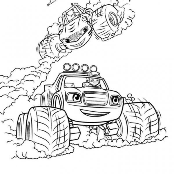 Раскраска Вспыш и чудо машинки