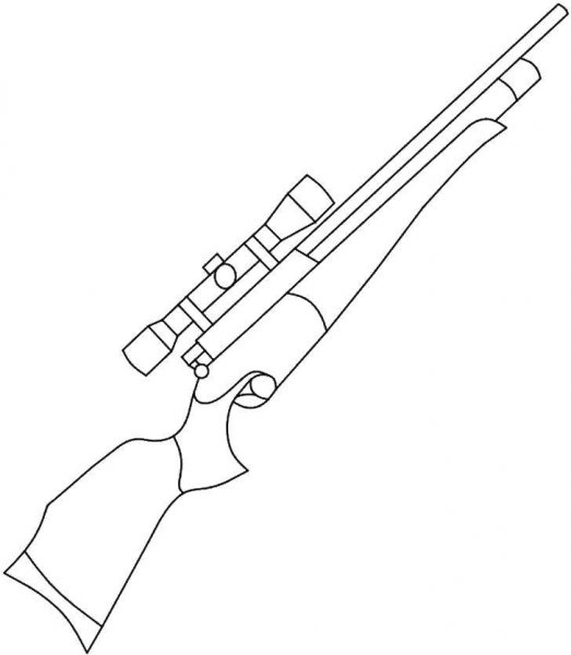 Раскраска ружье