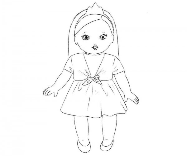 Раскраска кукла