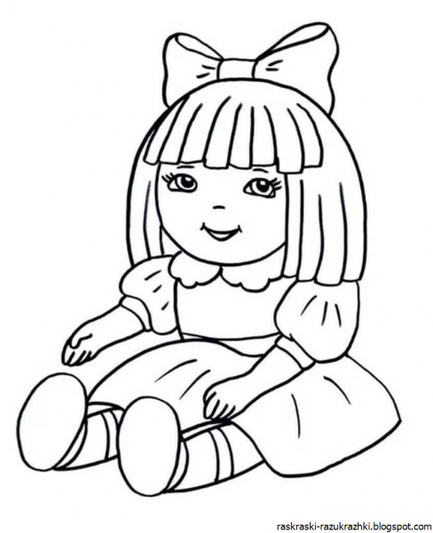 Раскраски для девочек куклы