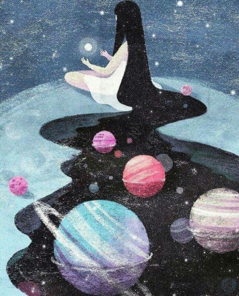 Космос гуашью