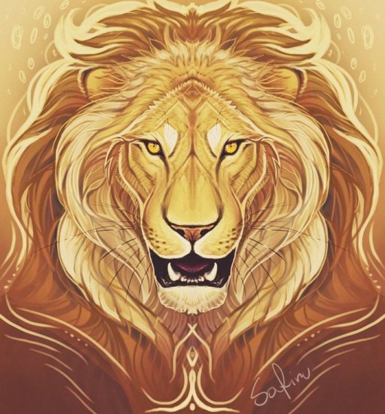 Лев красивый арт