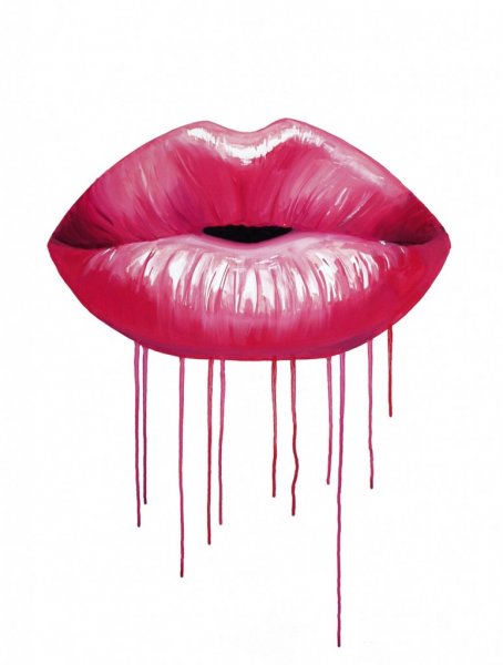 Губы розовые нарисованные