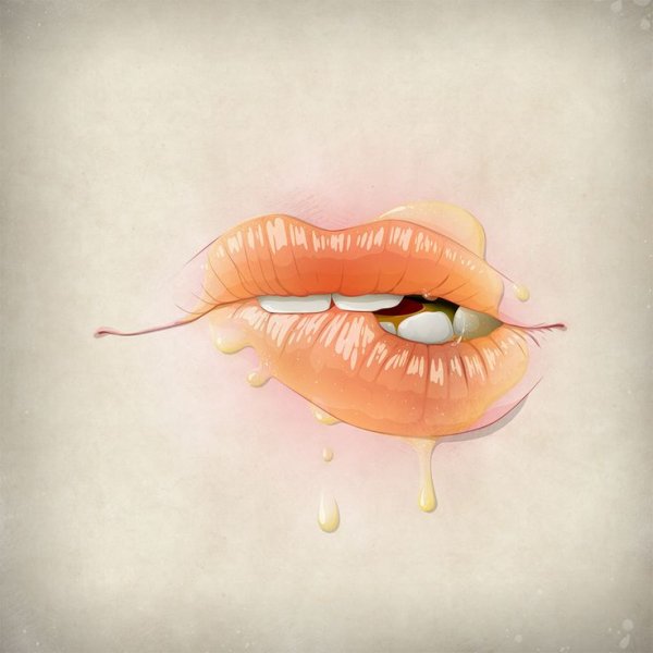 Набросок губ арт