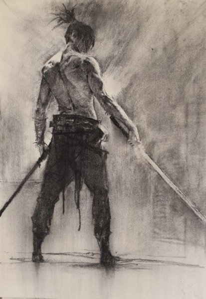 Графическое изображение самурая