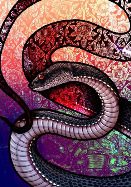 Змея арт