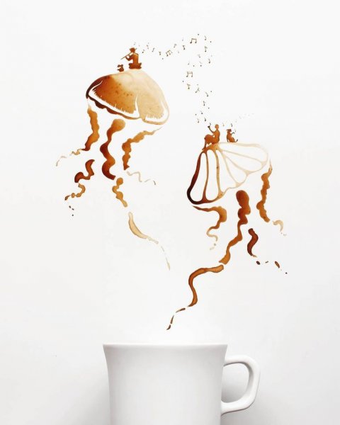 Эстетичные рисунки кофе