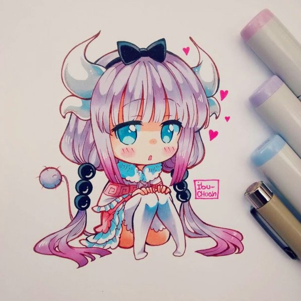Аниме Чиби для рисования маркерами