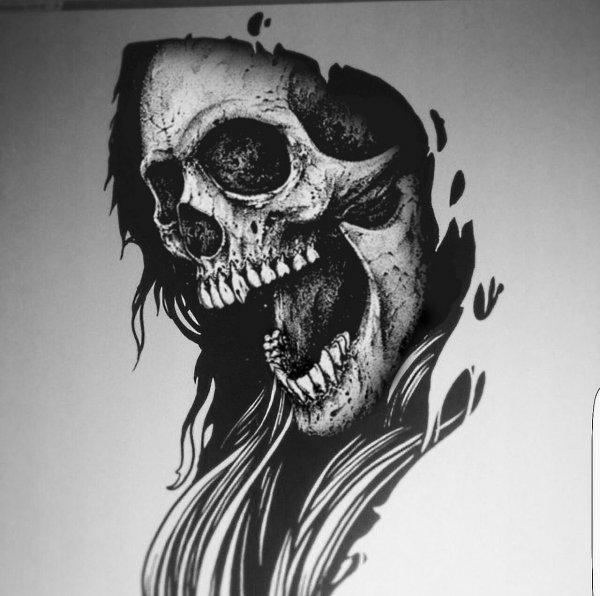 Череп рисунок