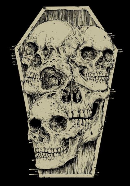 Череп с цветочками