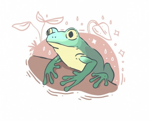 Милые лягушки арт