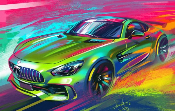 Яркий автомобиль