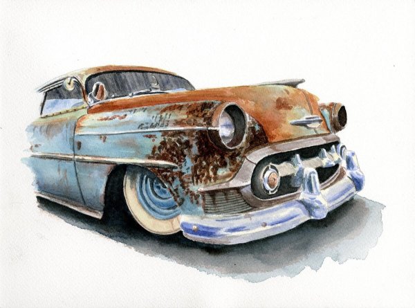 Ретро автомобили арт