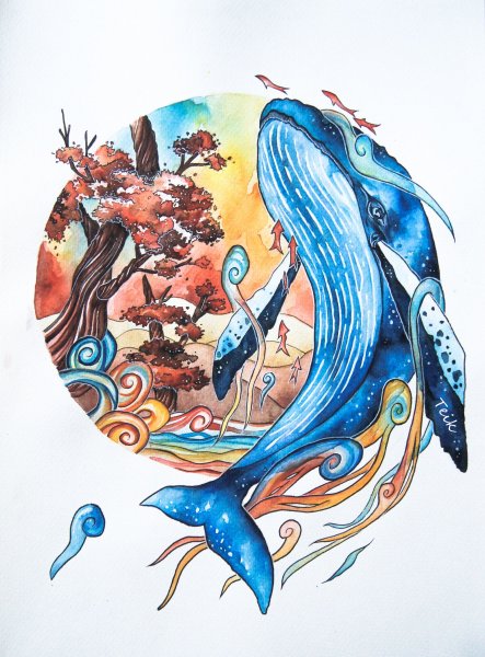 Кит живопись