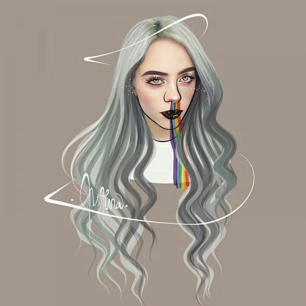 Билли Айлиш зарисовки