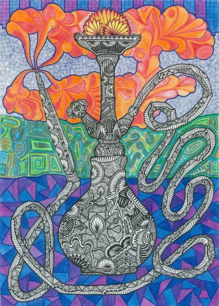 Кальян иллюстрация