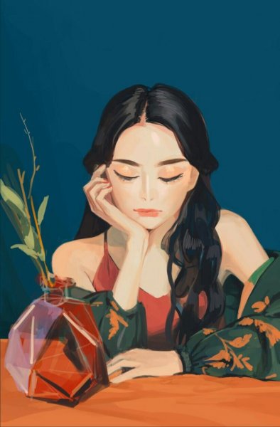 Рисунок девушки Эстетика арт