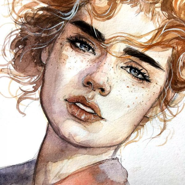 Портрет акварелью