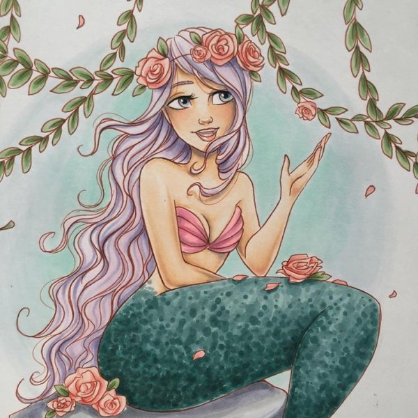 Русалки для скетчбука