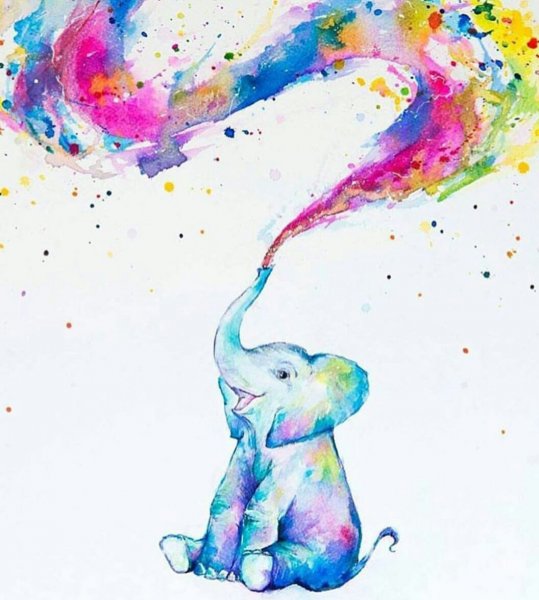 Яркие рисунки акварелью